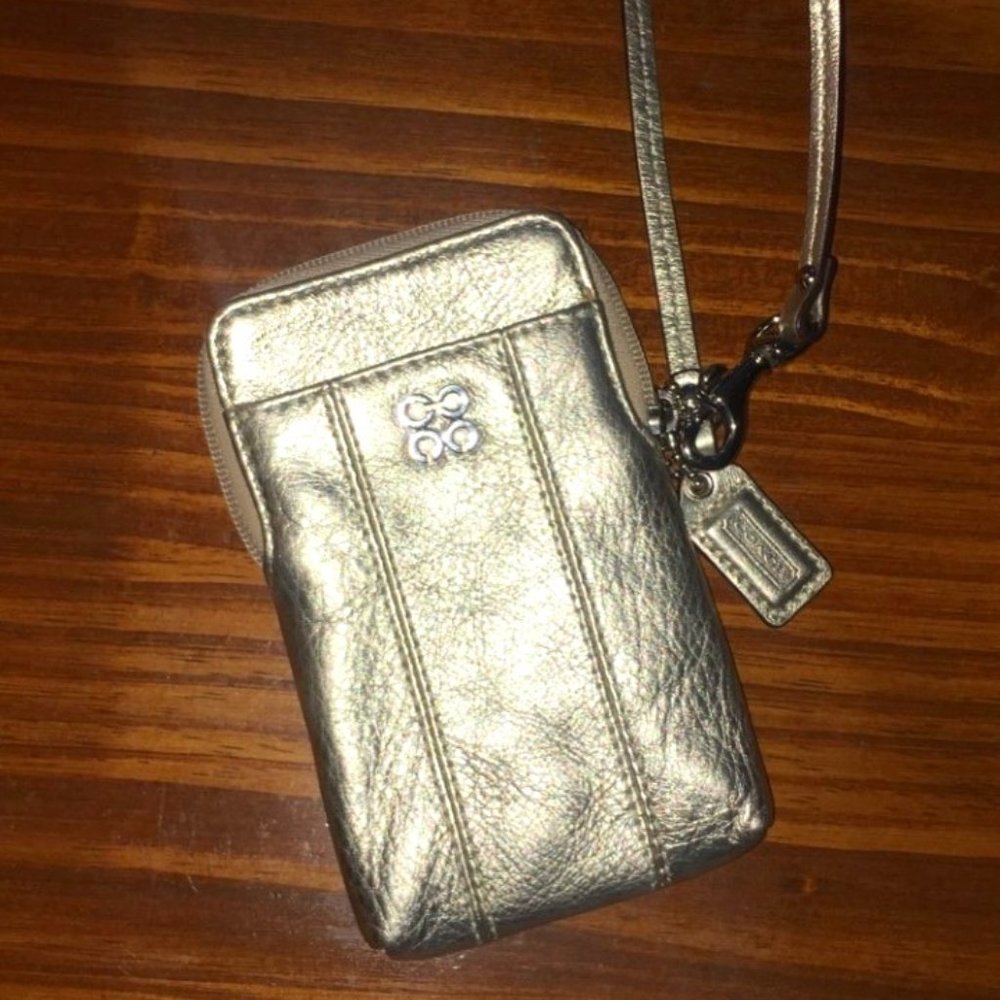 Gold Coach Wristlet